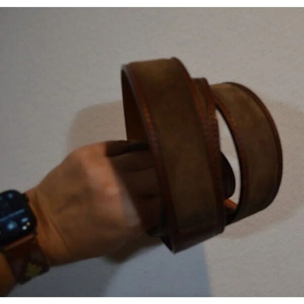 Duluth Trading Company Suede Belt Leather Size 46 -‎ READ